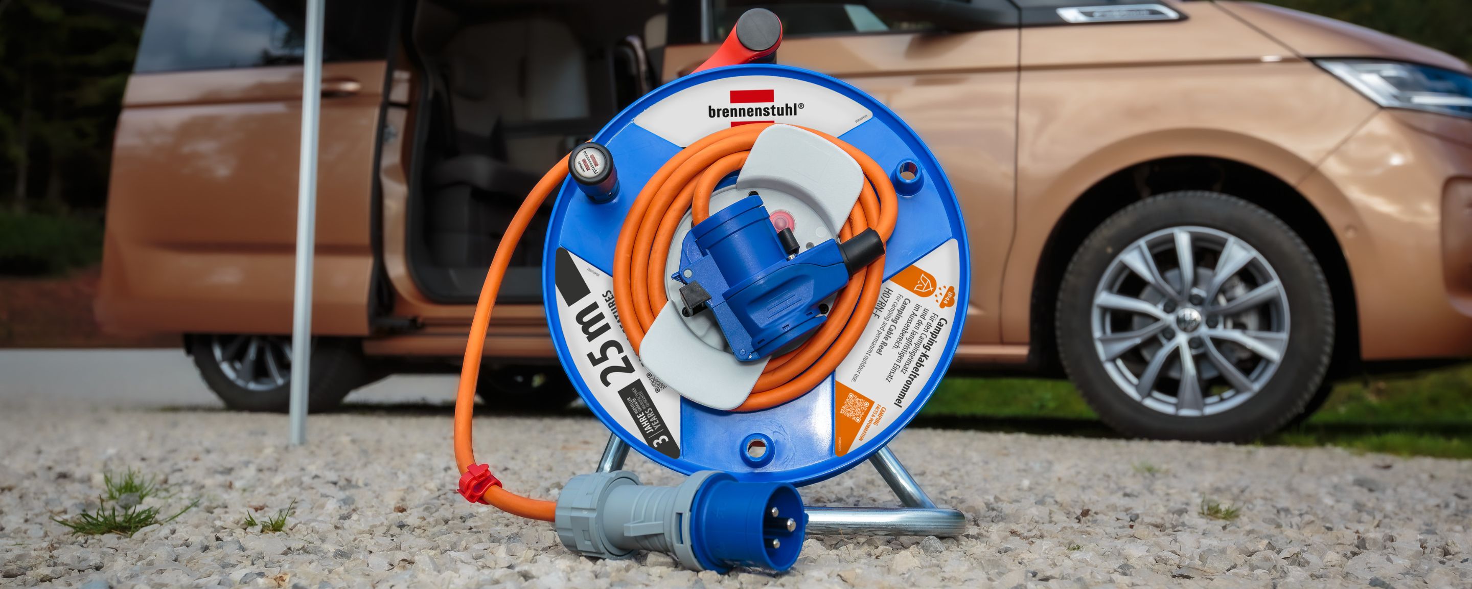 Een camping kabelhaspel van Brennenstuhl