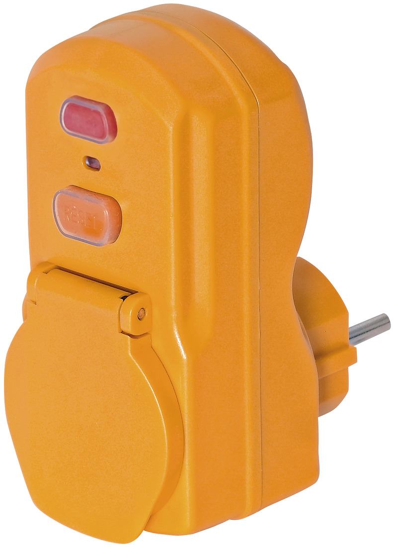 Protection Différentielle Pour Outils Extérieurs SAFEMORE PRCD Adaptateur Disjoncteur FI 30 MA 16 A, 230 V Adaptateur Disjoncteur Différentiel