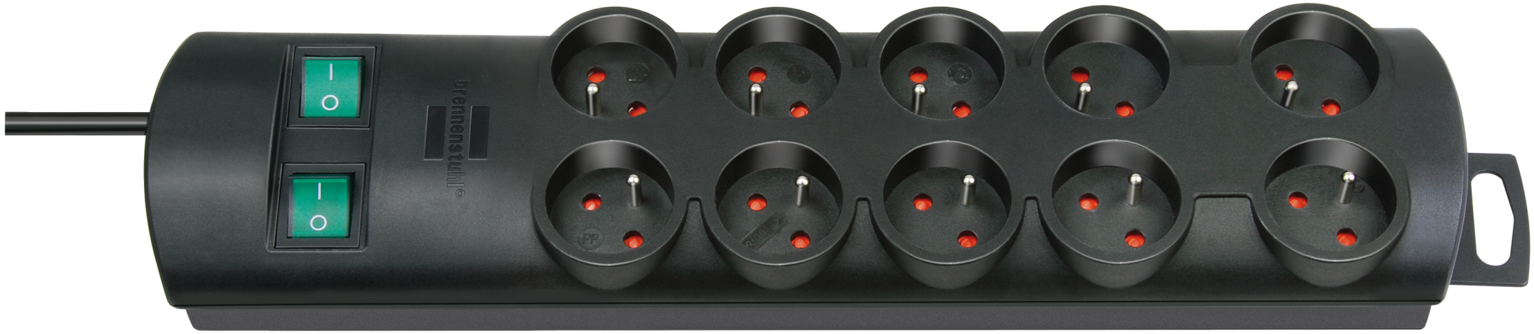 Multiprise bremounta 6 prises brennenstuhl - 3m - h05vv-f3g1.5 avec  interrupteur - noir - 1150651316 ❘ Bricoman