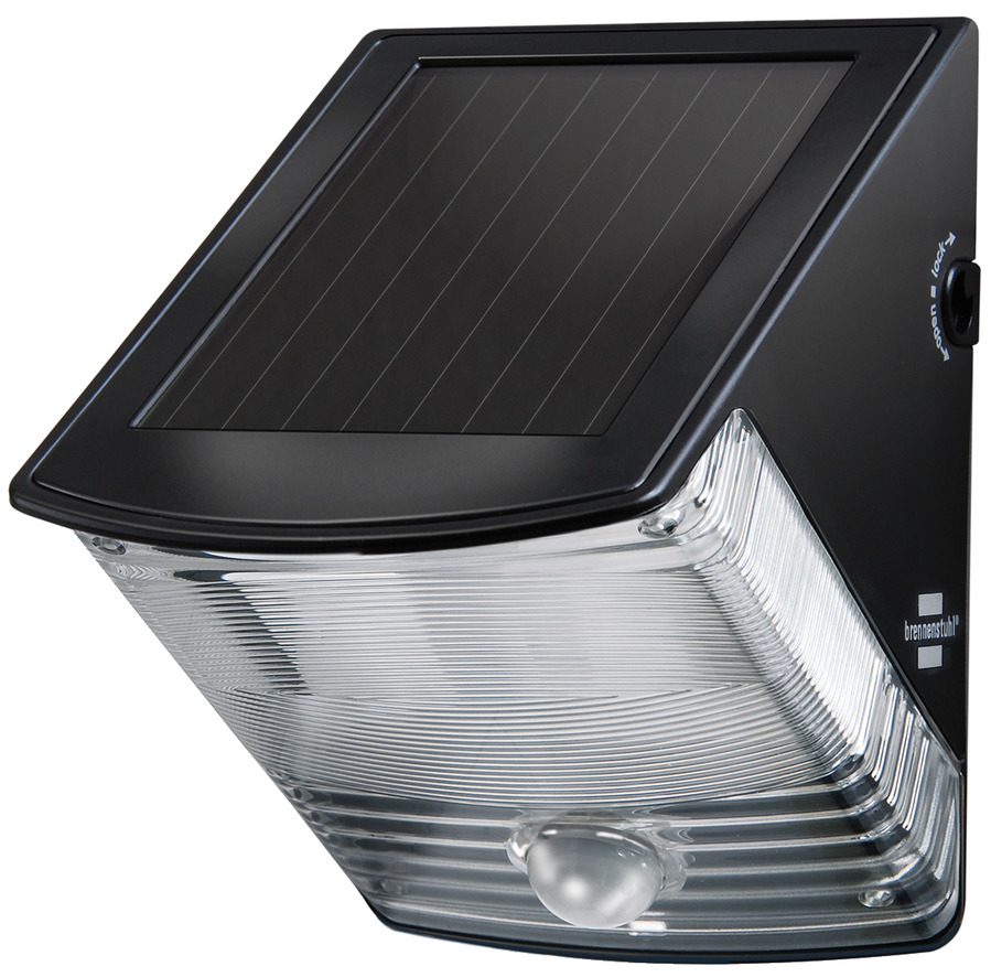 Uitreiken Mediaan Verlengen LED-zonnecellamp voor wandmontage SOL 04 plus IP44 met infrarood  bewegingsmelder 2xLED 0,5W 85lm Kleur zwart | brennenstuhl®