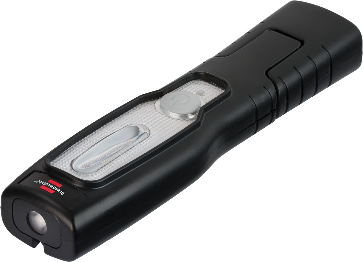 Brennenstuhl LED Akku Handleuchte HL 701 A/LED Arbeitsleuchte für außen IP54 (700 100lm, inklusive USB C Ladekabel, bis zu 10h Leuchtdauer, LED Taschenlampe mit Magneten und Haken